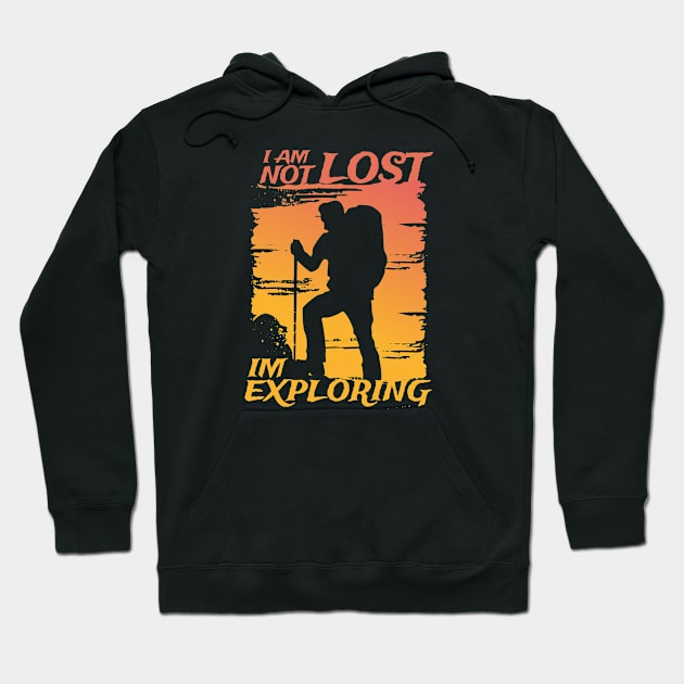 Hiking - im not lost Hoodie by moslemme.id